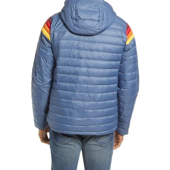 Marine Layer Banks Jacket Hooded Quilted Down Fill Puffer Bering Sea Blue NWT S - Picture 4 of 8